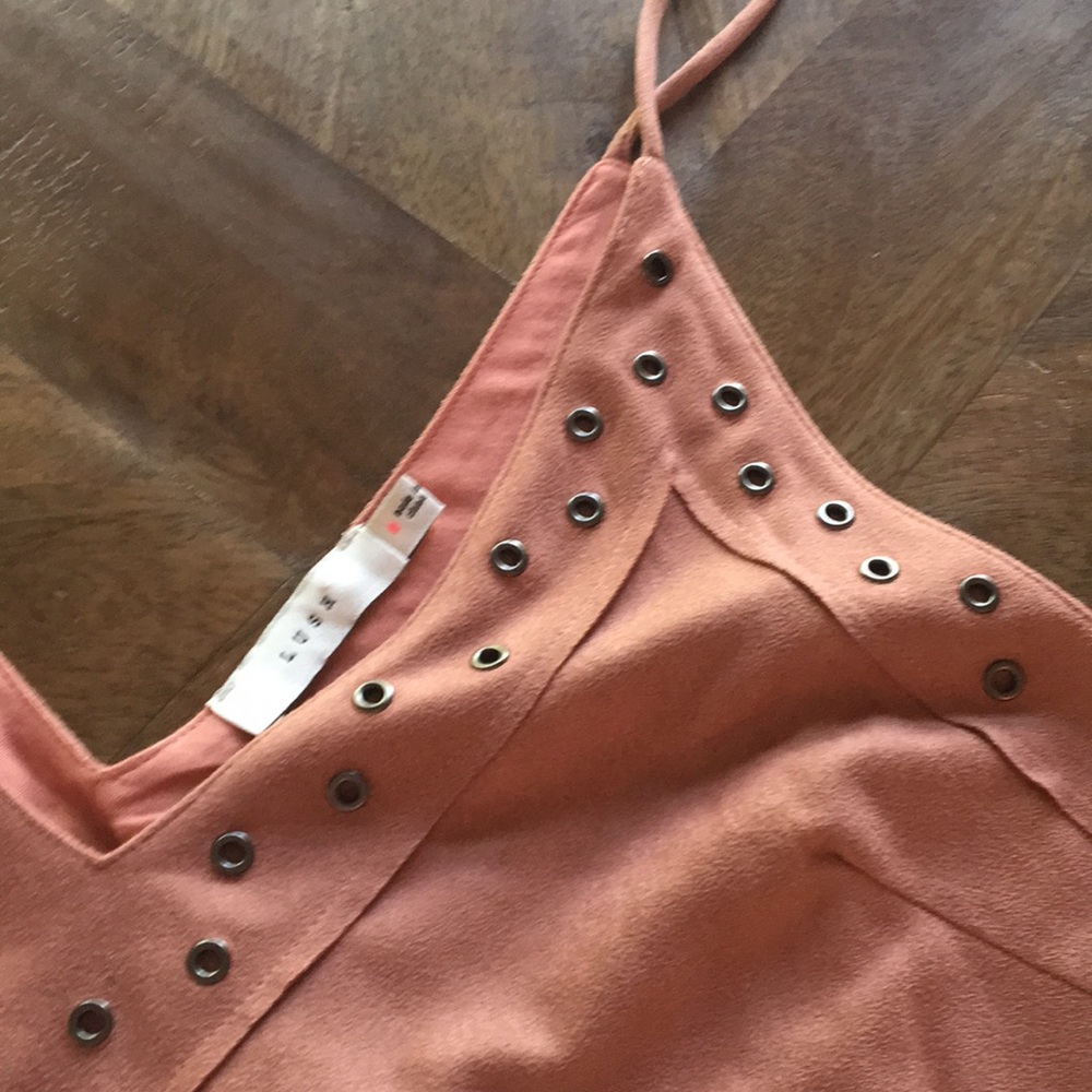Rose pink studded tank